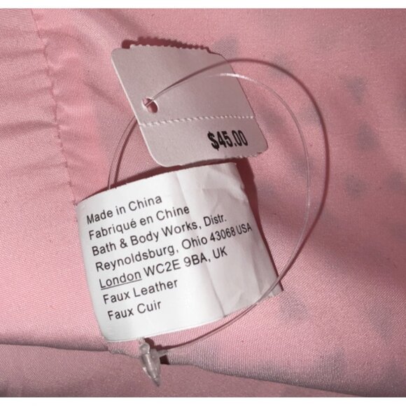 Pink Faux Leather Tote Bag With Laser-Cut Design By Bath & Body Works - Picture 4 of 5